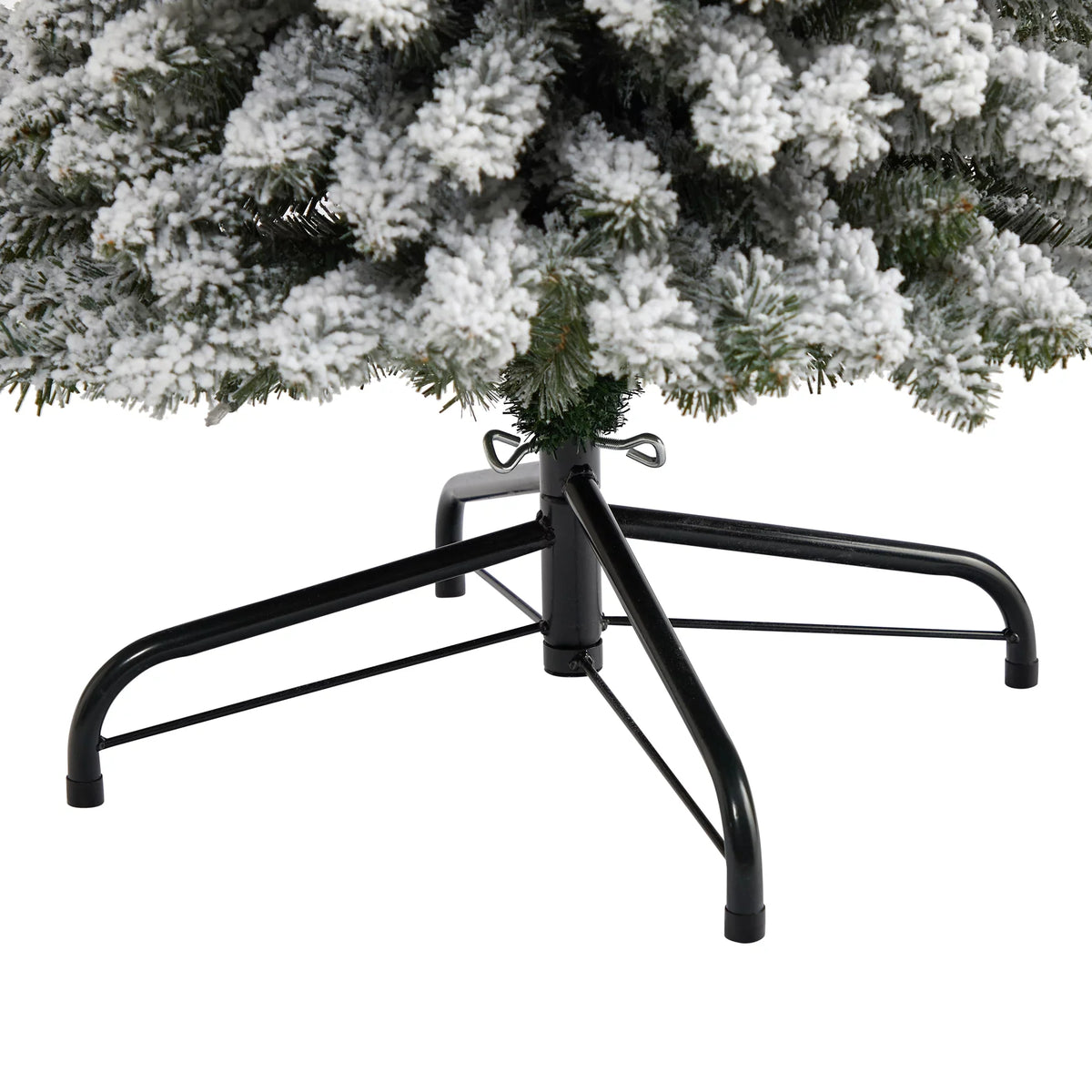 Pencil 400 Natural Christmas Prelit Tree Flocked White Clear 7' Lights Artificial Nearly