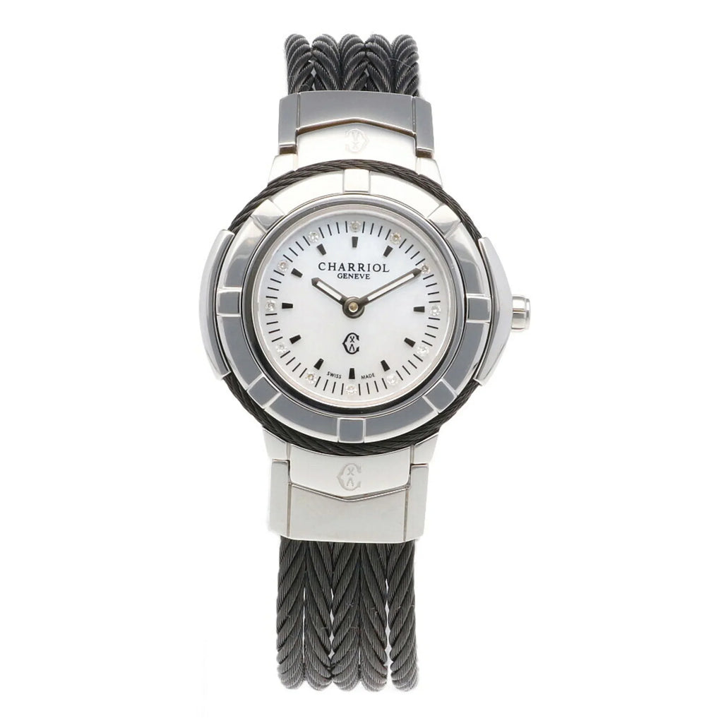 Steel Watch (Good) Pre-Owned CHARRIOL Quartz Stainless Saint-Tropez Women's