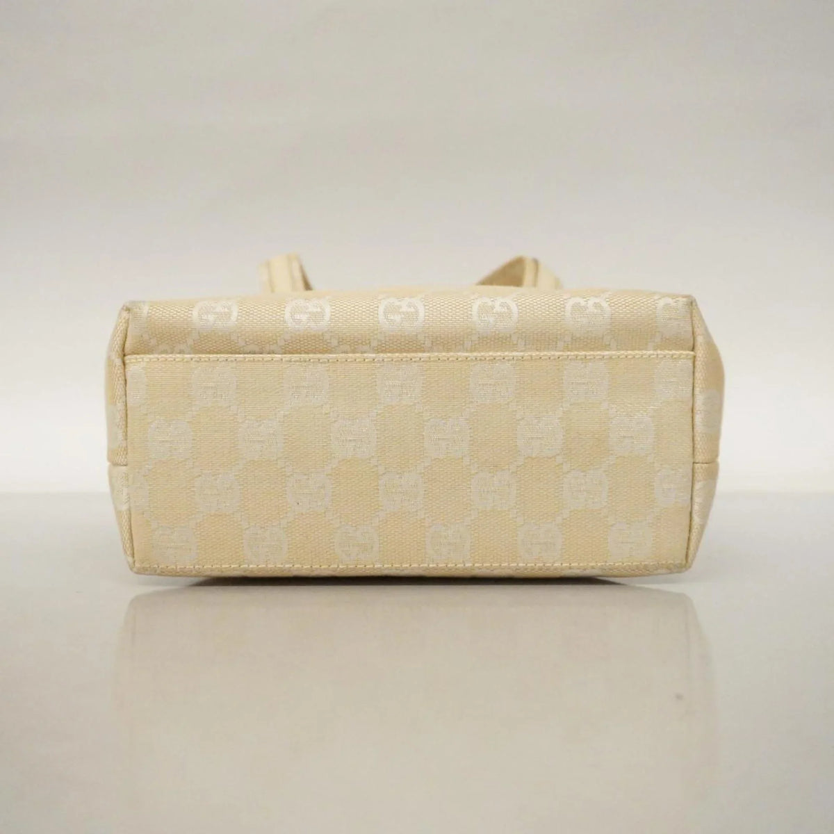002 Women's Handbag (Good) Pre-Owned Ivory 1079 Canvas Leather GG