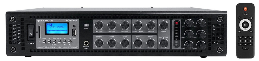 Black 70v Wall + JBL (6) Speakers 23-1 Indoor/exterior Amp Commercial 3" Control