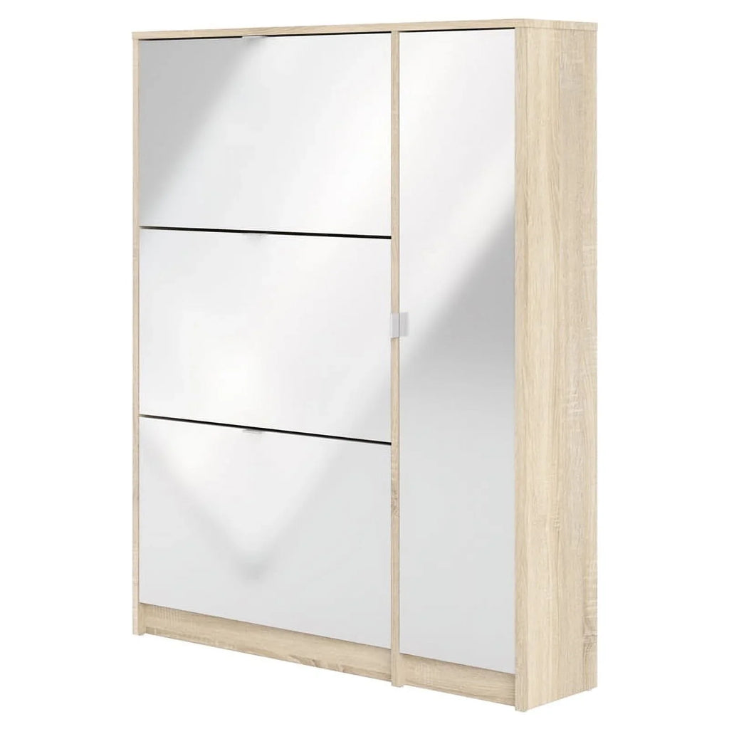 Oak-White & Door High with Gloss Shoe 3 Allora 2 in Drawer Cabinet Layers