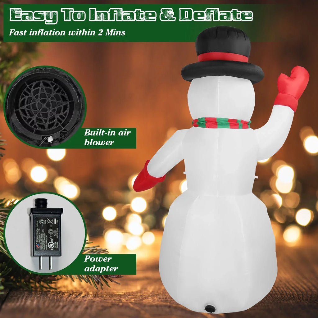 Up Up Holiday Decor Snowman, Lawn Holiday for Giant Blow Decoration, Huge Light Party Yard Inflatable Christmas Snowman Garden iMountek Yard Winter 7.9ft