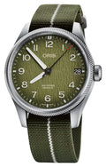 Strap Watch Brown Mens Rescue 751 Okavango Interchangeable Textile Leather Oris 4187-Set Air Green 7761 Automatic Edition Dial Green ProPilot Limited Date