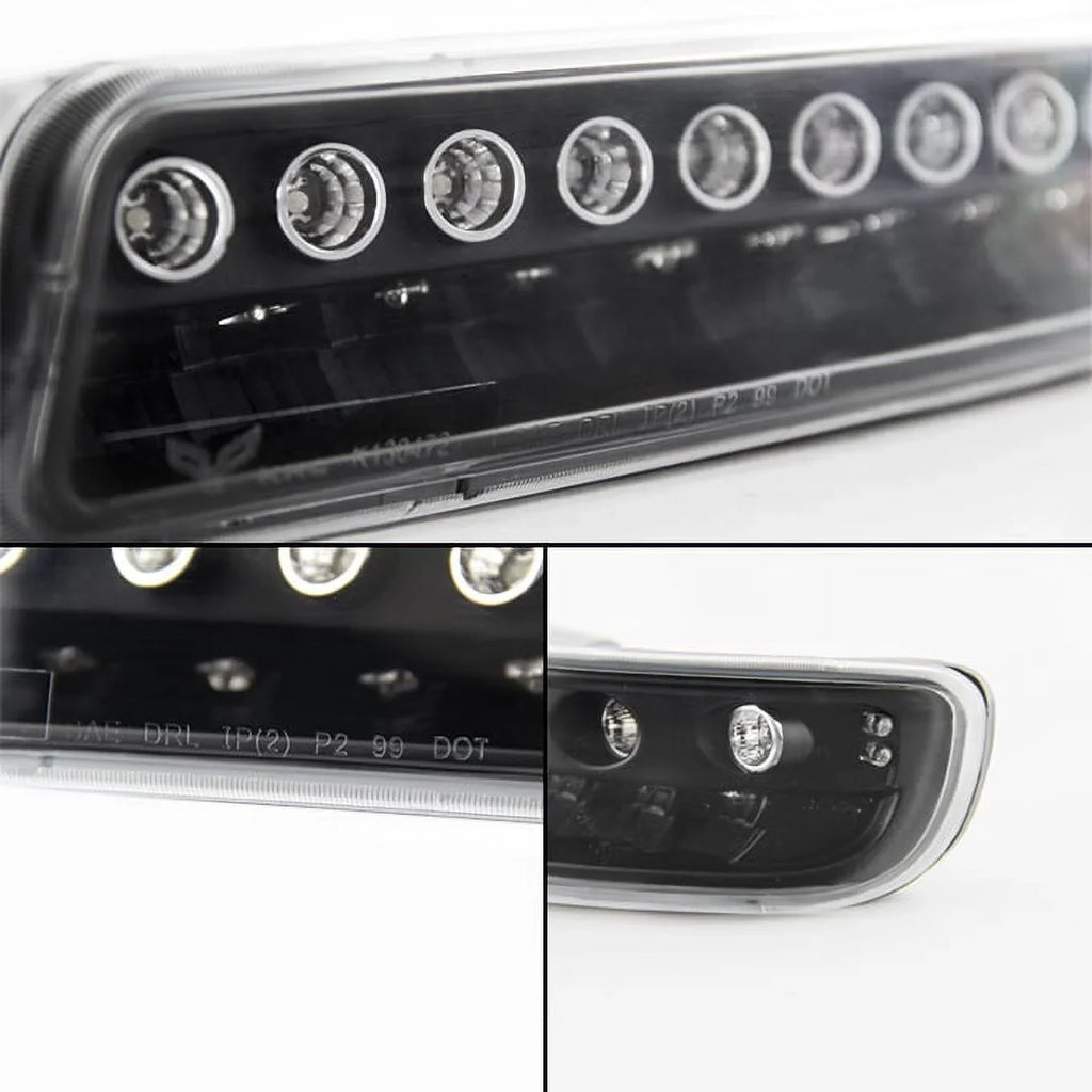 Sierra Lamps + For Signal Combo Halo LED Replacement AKKON Projector Lights - Bumper Headlights GMC Yukon