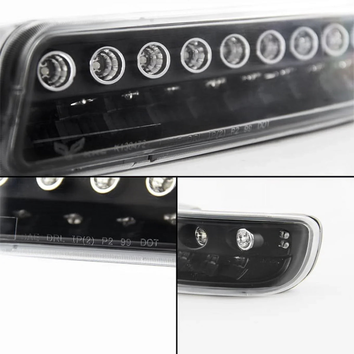 Sierra Lamps + For Signal Combo Halo LED Replacement AKKON Projector Lights - Bumper Headlights GMC Yukon