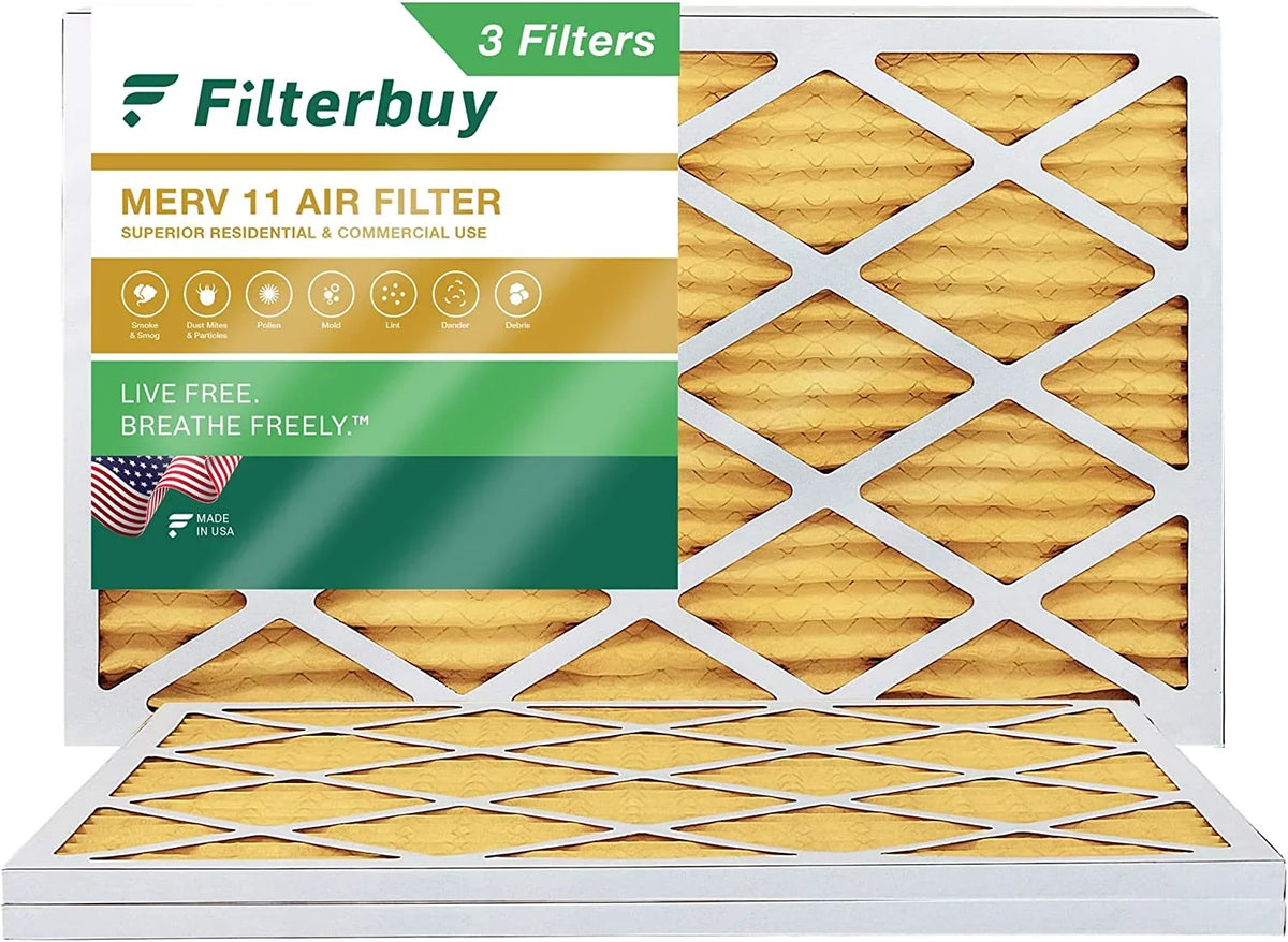 11 Filterbuy MERV Filters Air Furnace 20x32x1 Pleated HVAC AC (3-Pack)