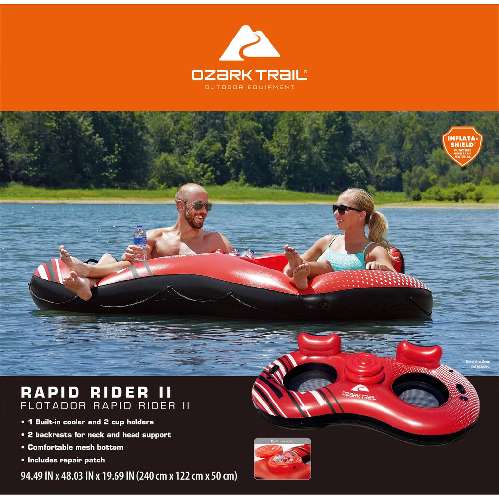 River Raft II Rapid Rider Trail Inflatable Tube Ozark