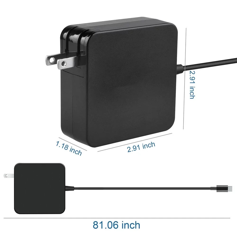 Gen Type Chromebook USB Lenovo with 1st Black 81ER Compatible Aprelco Charger AC 65W Type-C Adapter 100e