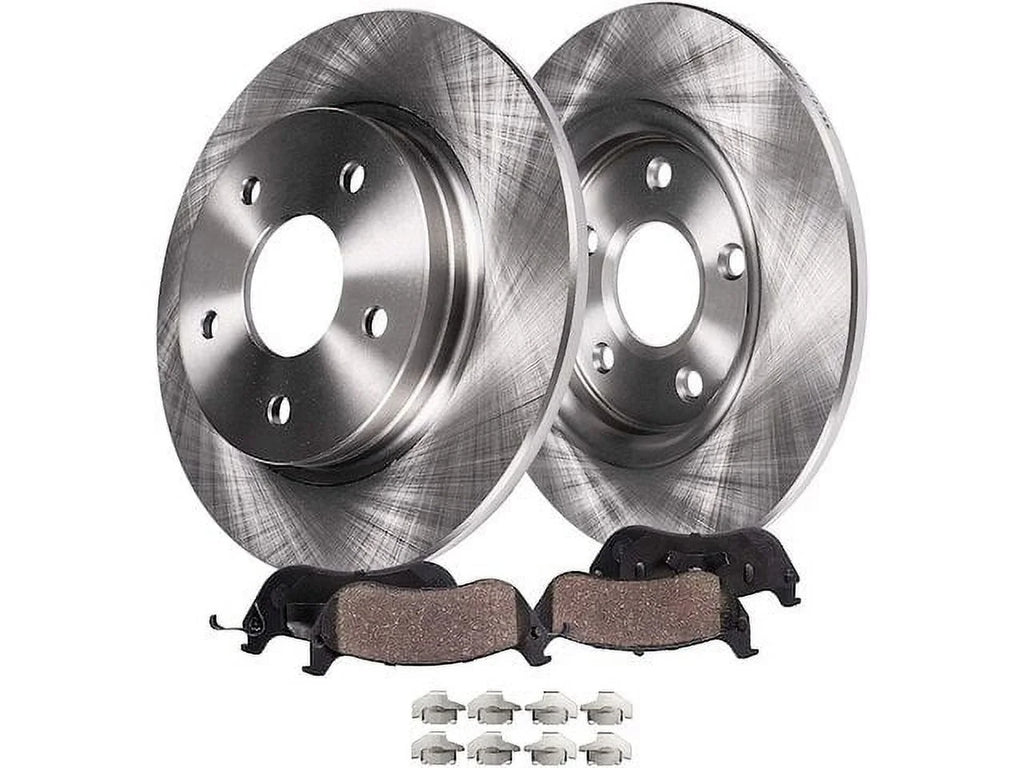 '- 2019 Kit Pad Rear and 2016 Dodge 2014 Journey 2013 2012 Rotor - Brake 2017 Compatible with 2018 2015