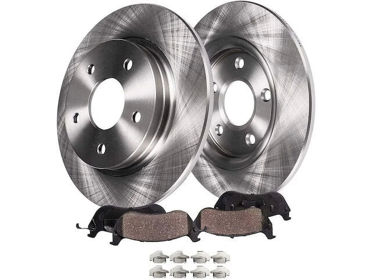 '- 2019 Kit Pad Rear and 2016 Dodge 2014 Journey 2013 2012 Rotor - Brake 2017 Compatible with 2018 2015