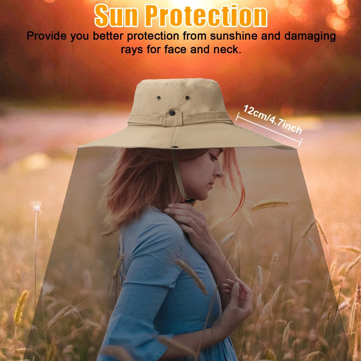 Protection Wide Garden Sun for Bucket Women Hiking Brim Cap Hat Fishing Men UV