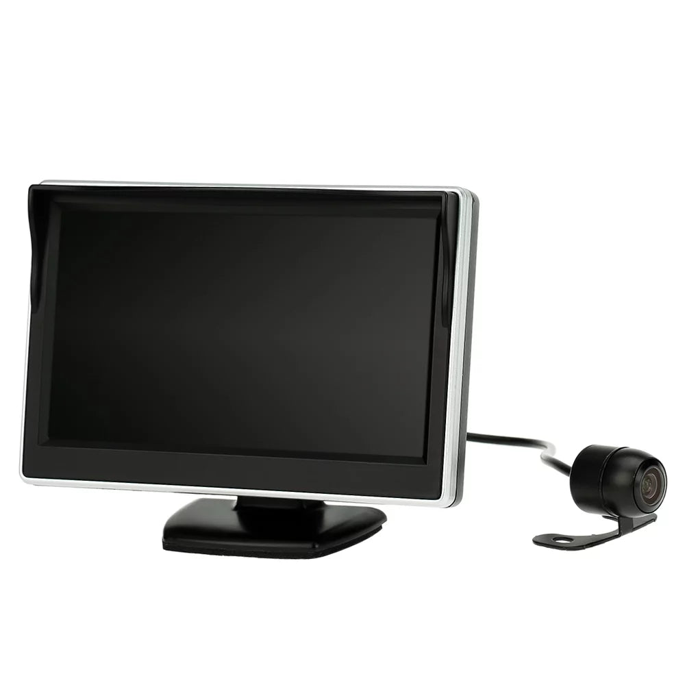Car LCD Inch 5 Trucks Monitor Camera, Ideal Clear Rear View Easy System Installation, TFT Tomshoo + Display and Parking for Reverse Backup Image, Cars