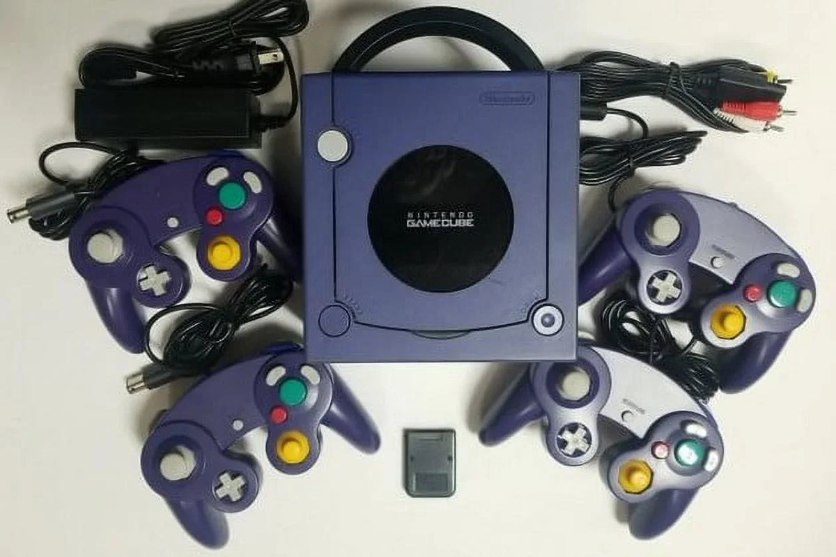Nintendo / (Used) Memory / Gamecube Indigo Card Bundle Four Controllers