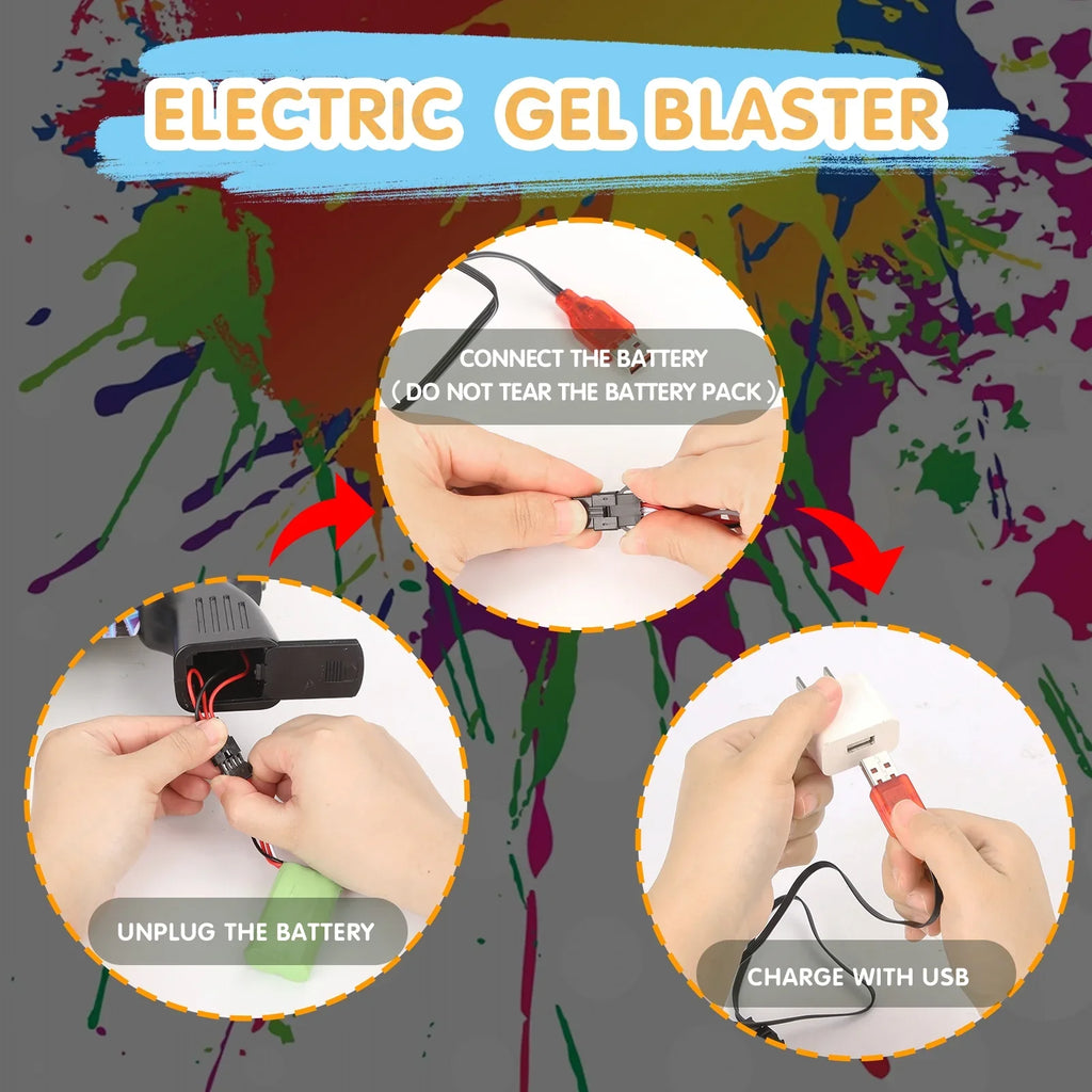 Beads 15,000 Out Activity Yimore with Toys Automatic for Gun liquid Door for Kids&Adult Ball Ages 12+ Splatter Blaster Games Backyard Balls Gel ,