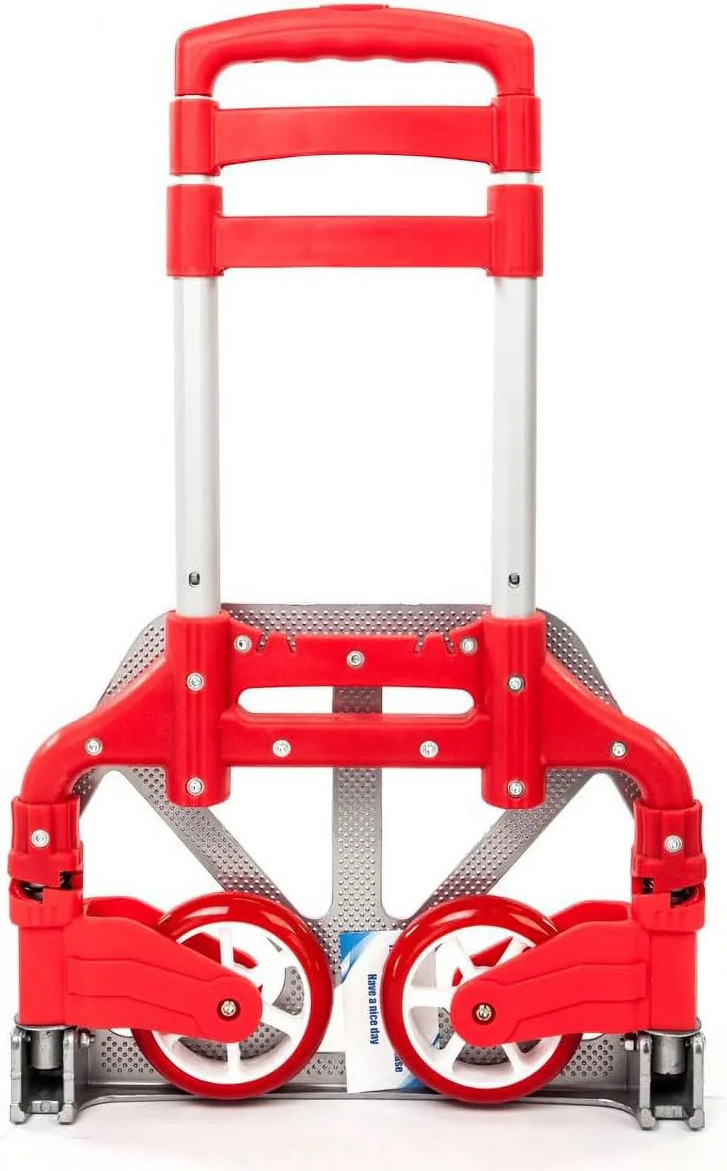 Trolley lbs Portable for (Red) Cart Dolly Truck,Hand Collapsible Hand (75kg) Auto, Home, 165.35 Luggage and Folding Use Aluminium Push Office,Travel