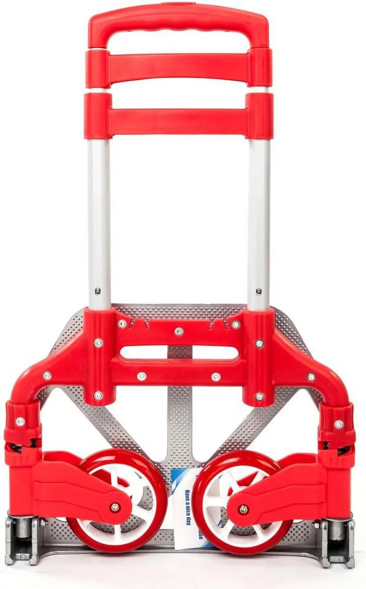 Trolley lbs Portable for (Red) Cart Dolly Truck,Hand Collapsible Hand (75kg) Auto, Home, 165.35 Luggage and Folding Use Aluminium Push Office,Travel