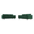 in Set Green Sofa Back Velvet Tahir Pillow Mid-Century
