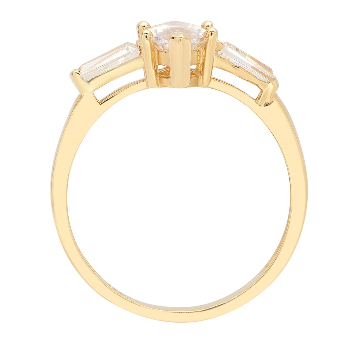 2.0 Diamond 10.5 Simulated Brilliant Three-Stone Marquise SZ ct Gold 14k Cut Ring Yellow