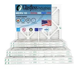 (Actual -Qty:6 Air Furnace dimension: - Made Glasfloss - MERV 18x25x1 x 10 - in 24.5x7/8 Filter USA 17.5 inch)