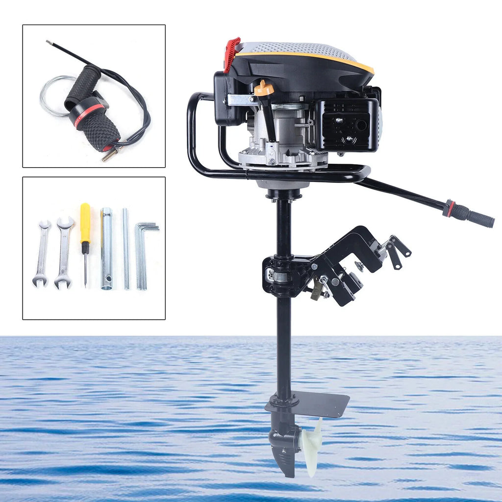 4 Boat Stroke Outboard System 225 with Engine Single Air Heavy Cylinder Engine CC Fishing Ignition Engine 3600 Marine Duty 9 HP Boat Miumaeov TAS Motor Cooling r/min