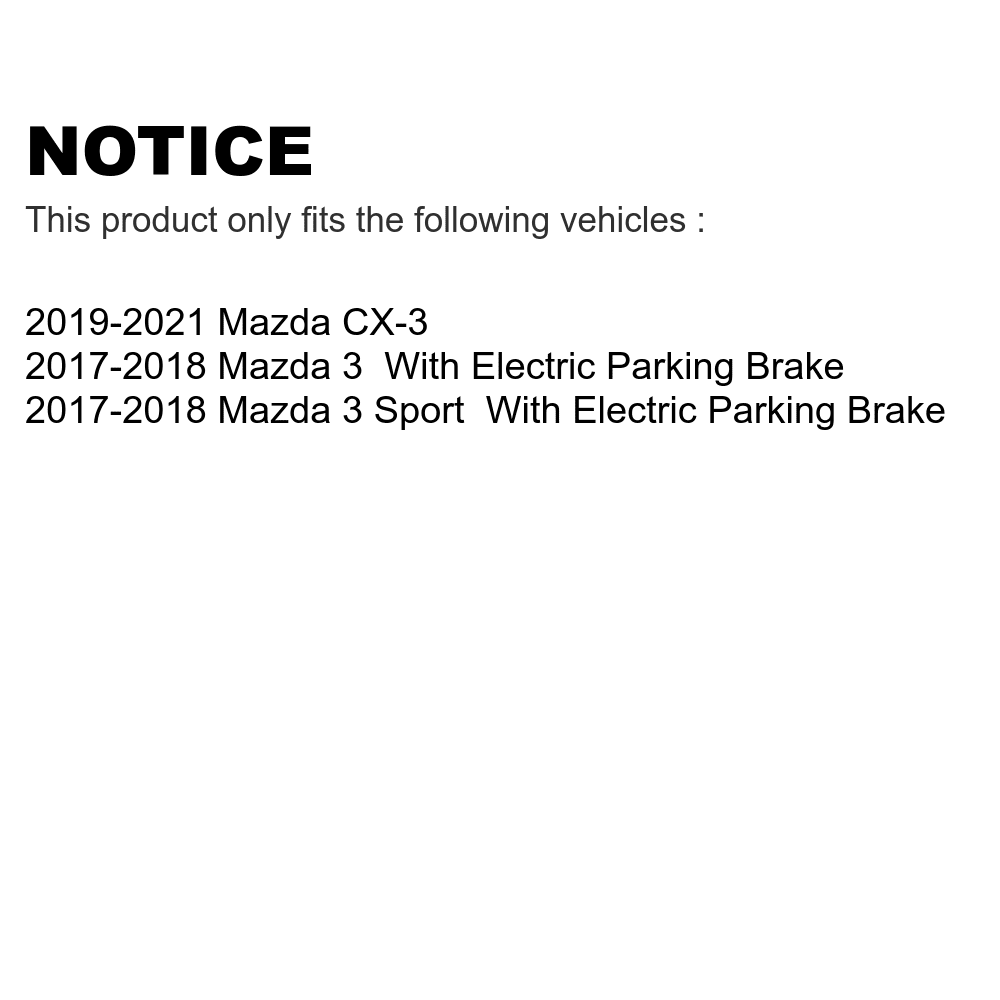 Brake Sport Coated Disc Transit Mazda Semi-Metallic - And Rotors Pads Auto KGF-101781 3 CX-3 Rear For Kit