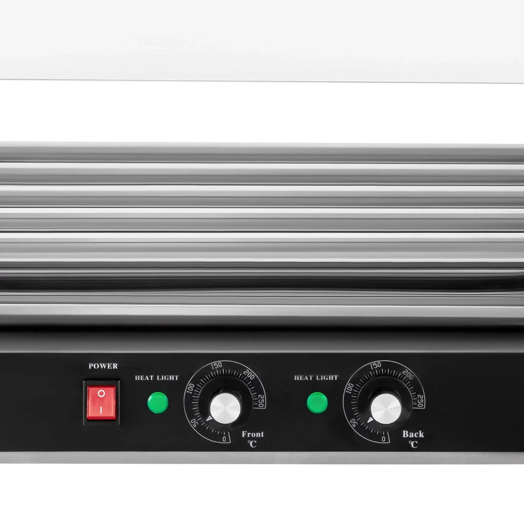 DENEST Holds Rollers Grilling Stainless 12-Hot Set Dog 110V W/5 0-250℃ Sausage Machine