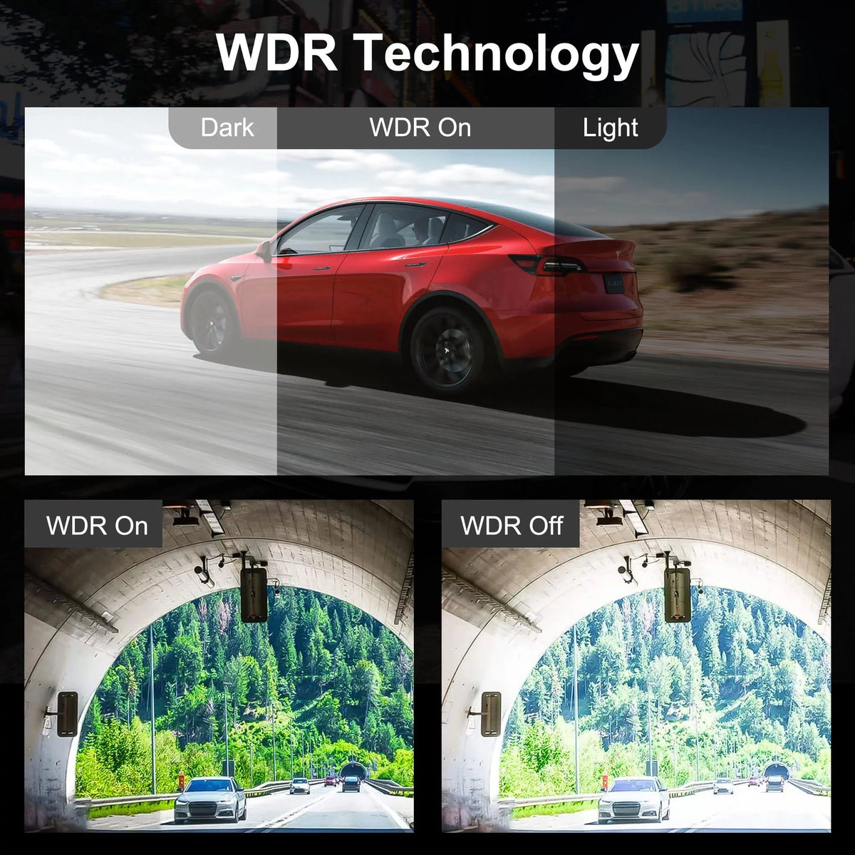 Backup with 3 Dual Camera Dash Vision, G-Sensor Camera, 1080P Night Front Rear, Car Channel Dash and Cam Cam TSV DVR