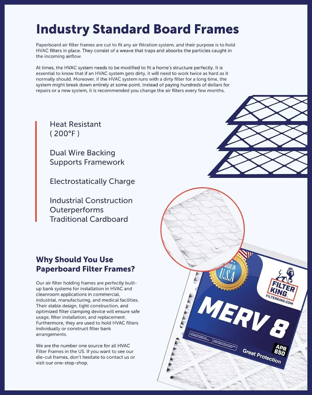 Furnace Air .75" HVAC | x A/C | 38.5x23x1a Filter IN | MERV MADE 4-PACK dimension: King 23 38.5 Filters Filter x | Pleated USA 8 Actual