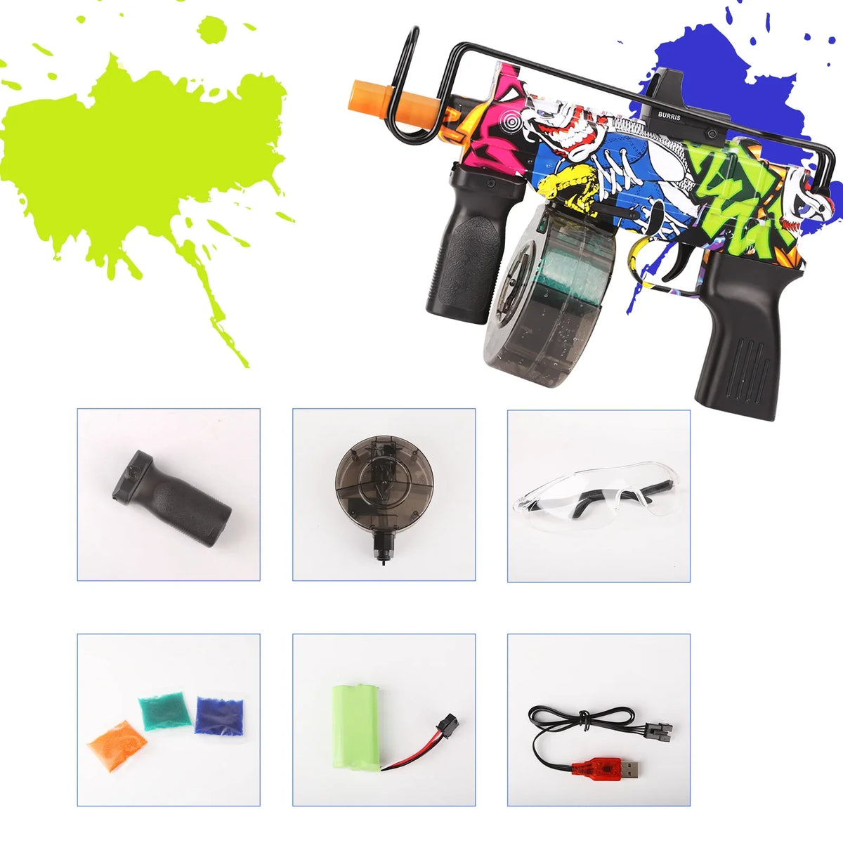 Beads 15,000 Out Activity Yimore with Toys Automatic for Gun liquid Door for Kids&Adult Ball Ages 12+ Splatter Blaster Games Backyard Balls Gel ,