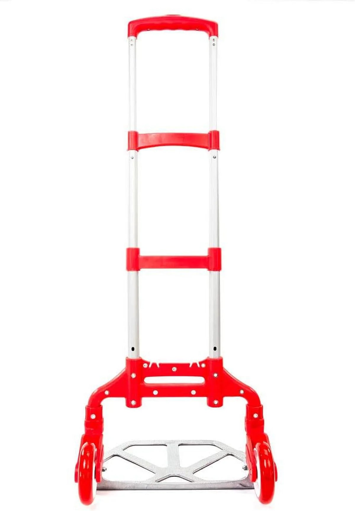 Trolley lbs Portable for (Red) Cart Dolly Truck,Hand Collapsible Hand (75kg) Auto, Home, 165.35 Luggage and Folding Use Aluminium Push Office,Travel