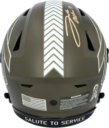 Bills - 2022 Service Buffalo Josh To Fanatics Authentic Speed Allen Riddell Authentic Helmet Certified Autographed Salute