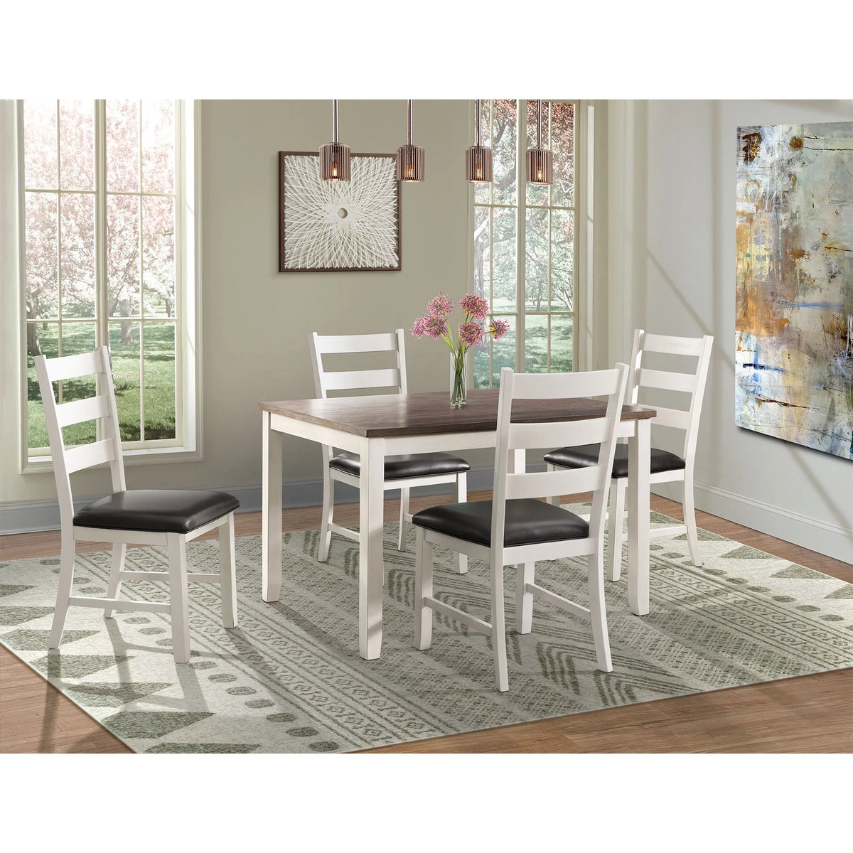 Brown Dining Picket Furnishings 5-Piece Set House Kona
