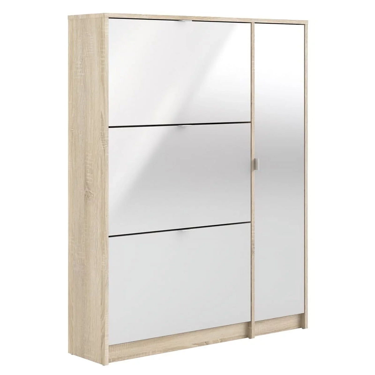 Oak-White & Door High with Gloss Shoe 3 Allora 2 in Drawer Cabinet Layers