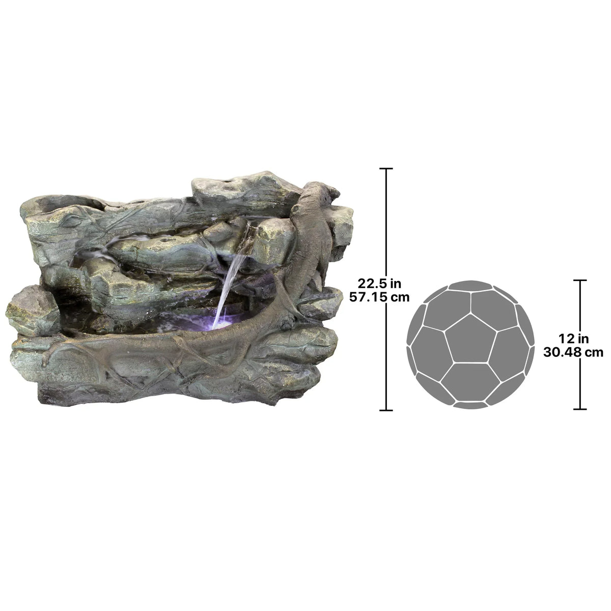 Garden Fountain Staggered Rock Design Cascading Toscano Canyon