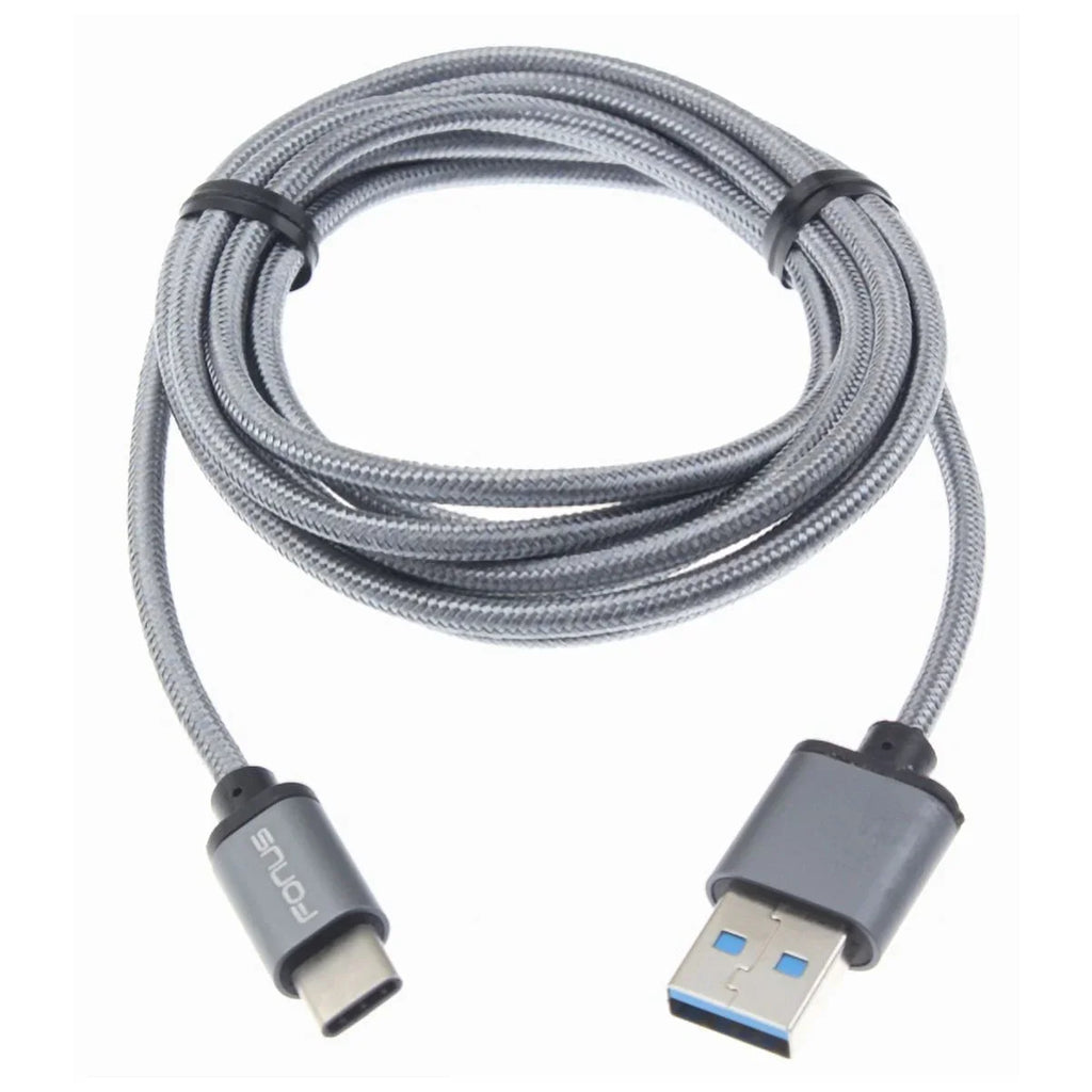 Durable Blackberry Cable 10ft 3a Braided for 3 XI Type-C w USB Vivo Wire Motion Long Sync XL - XL Charge Belt Coolpad Legacy Gray Case P6Q - Plus Rugged G9, XL Rapid BLU Holster - Pixel