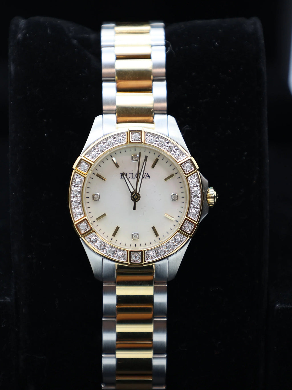 and Stainless Steel Watch Tone Diamond Two Ladies