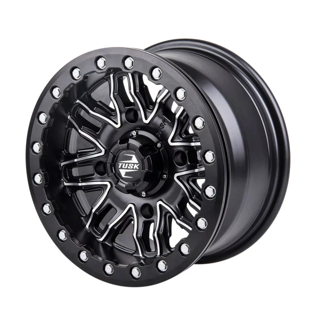 Yamaha Nebo Wheel Tusk 3.0 + 4.0 2 Sport Beadlock 14x7 Wolverine Machined/Black 1000 2022 For RMAX 4/156