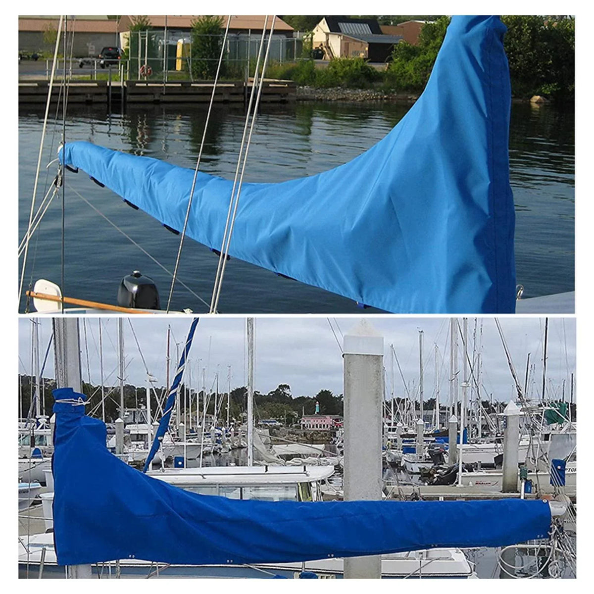 Boat Cover Cover, Cover Mainsail 12 600D Dustproof Oxford Cloth FT FT to Strap 12 Cover, 11 , Cover Thickened Blue Adjustable Sail Snow
