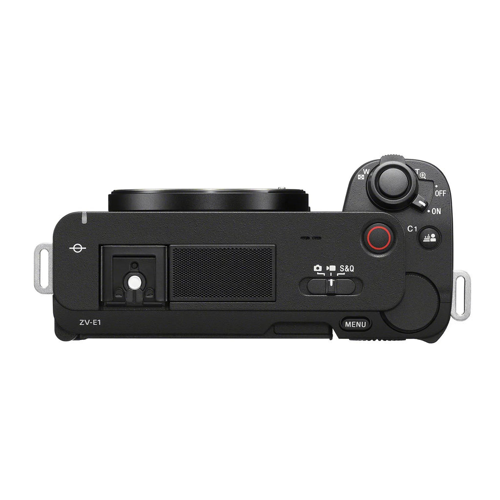 ZV-E1 Mirrorless 50mm Lens, Grip, Camera Alpha Kit and Mic with (Black)