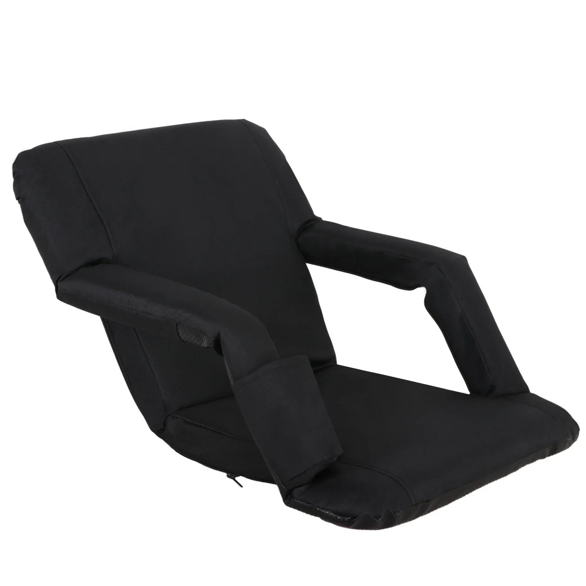 Black 2PCS Seat for Stadium Positions Bleacher Portable Chair 6 Reclining ZenSports