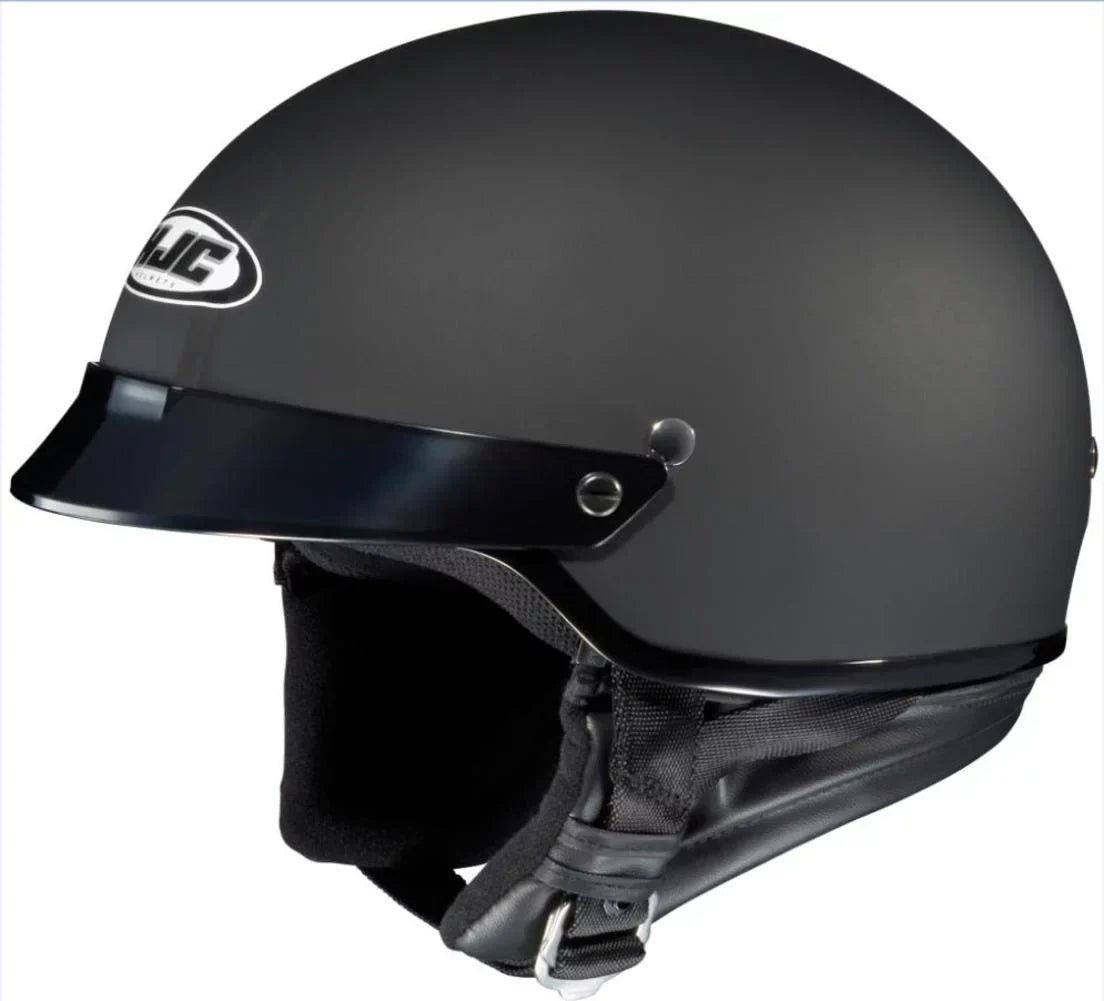 Helmet Black) Solid Flat HJC (Large, CS-2N
