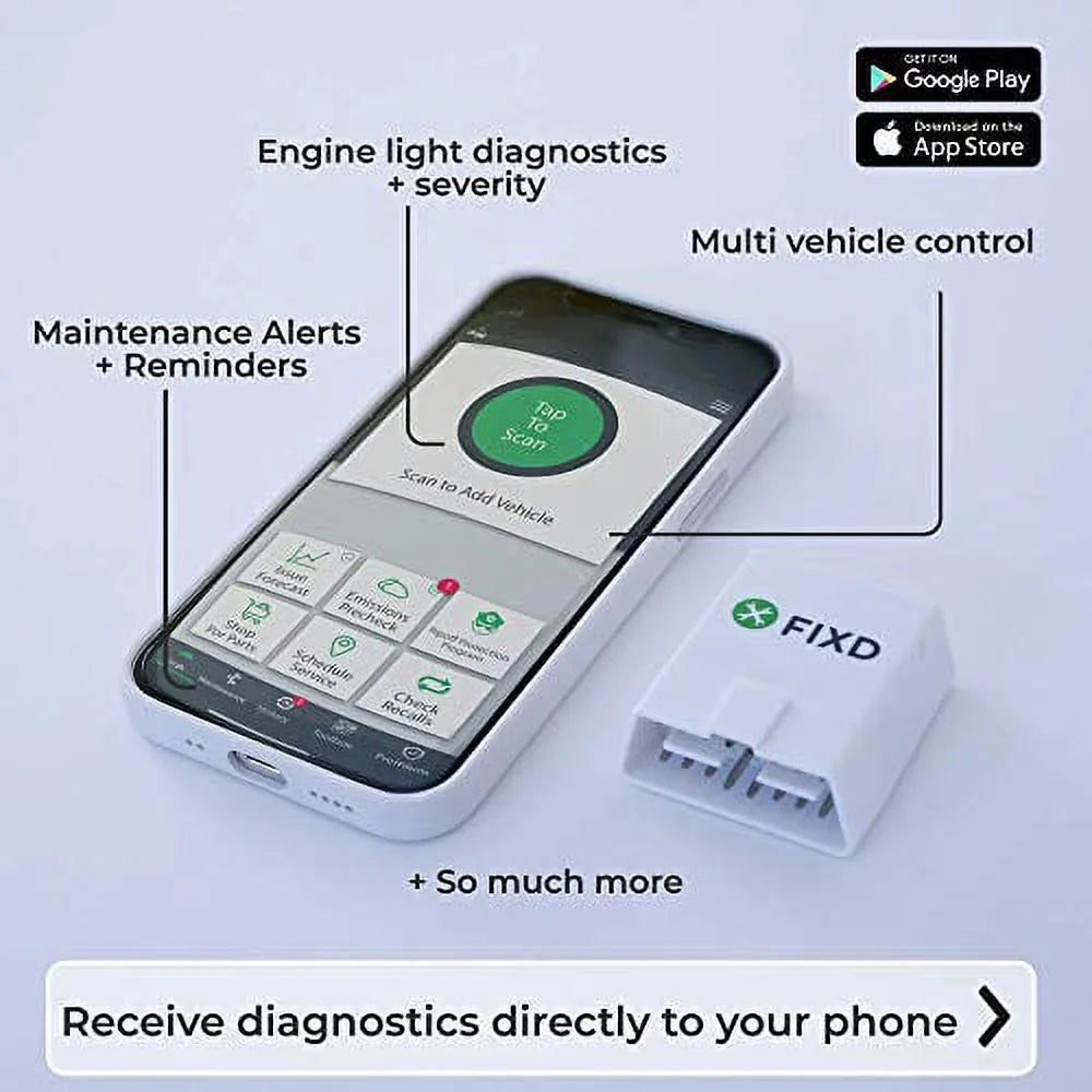 Wireless Engine ‘96 Newer Tools & & to Check Vehicles All Scan Diagnostic Scanner Car iPhone & - (3 OBD2 Tool for FIXD Fix Code & Cars Bluetooth Pack) Readers OBD2 Car for Auto - or Android