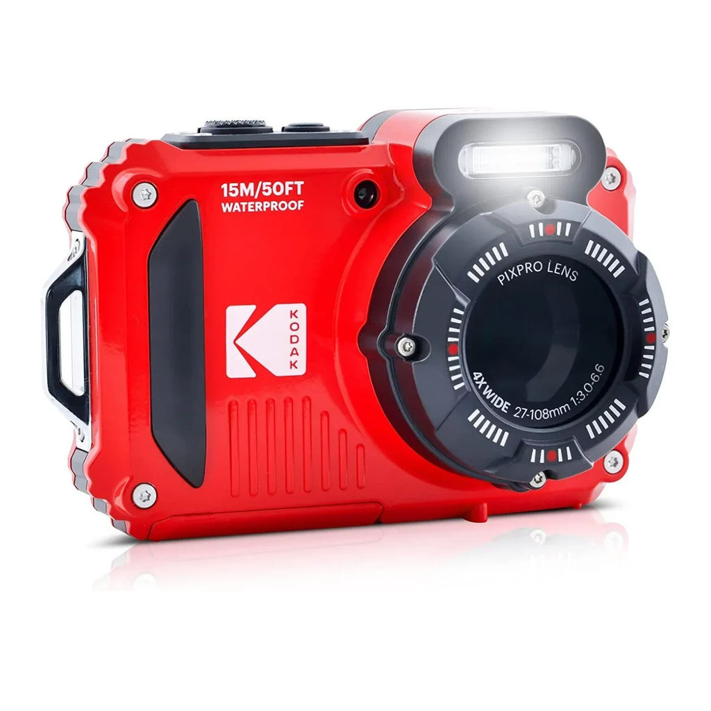 Kodak Shockproof Bundle LCD Pixpro 16MP Camera 2.7-Inch WPZ2 4x (Red) Waterproof