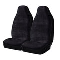 Seat Fit, Polyester 2002SC101 Faux Back Drive Covers High Black, Universal 2 Soft Car Fur Piece Auto