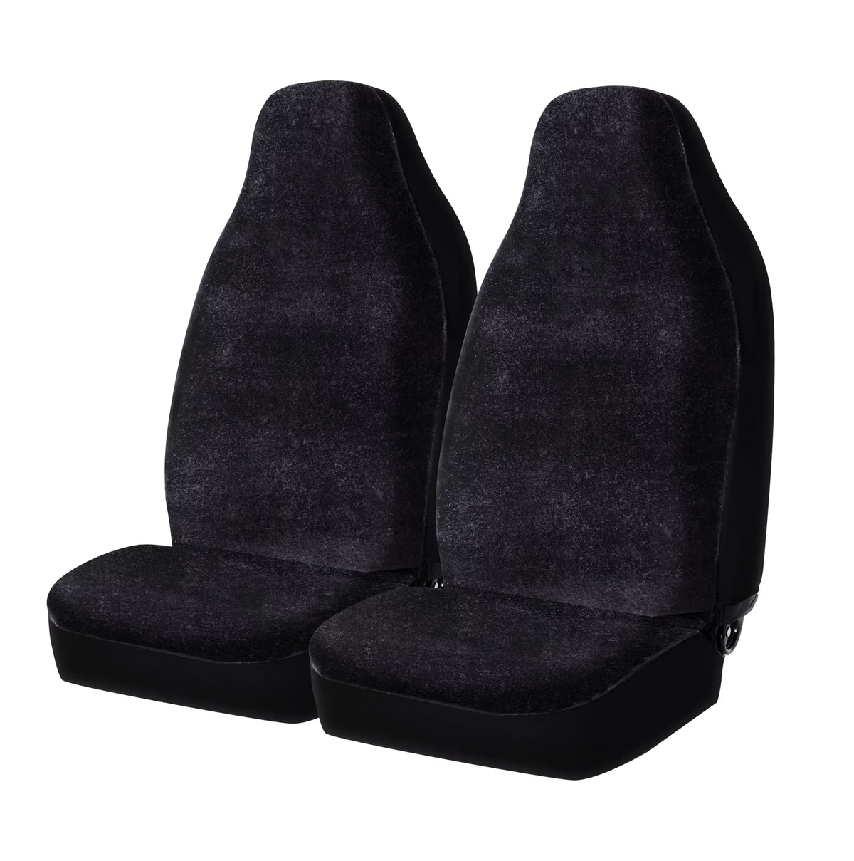 Seat Fit, Polyester 2002SC101 Faux Back Drive Covers High Black, Universal 2 Soft Car Fur Piece Auto