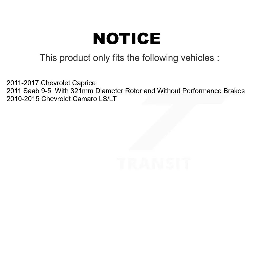 Saab Disc PPF-D1404 Chevrolet 9-5 Caprice Front For Camaro Brake Semi-Metallic Pads