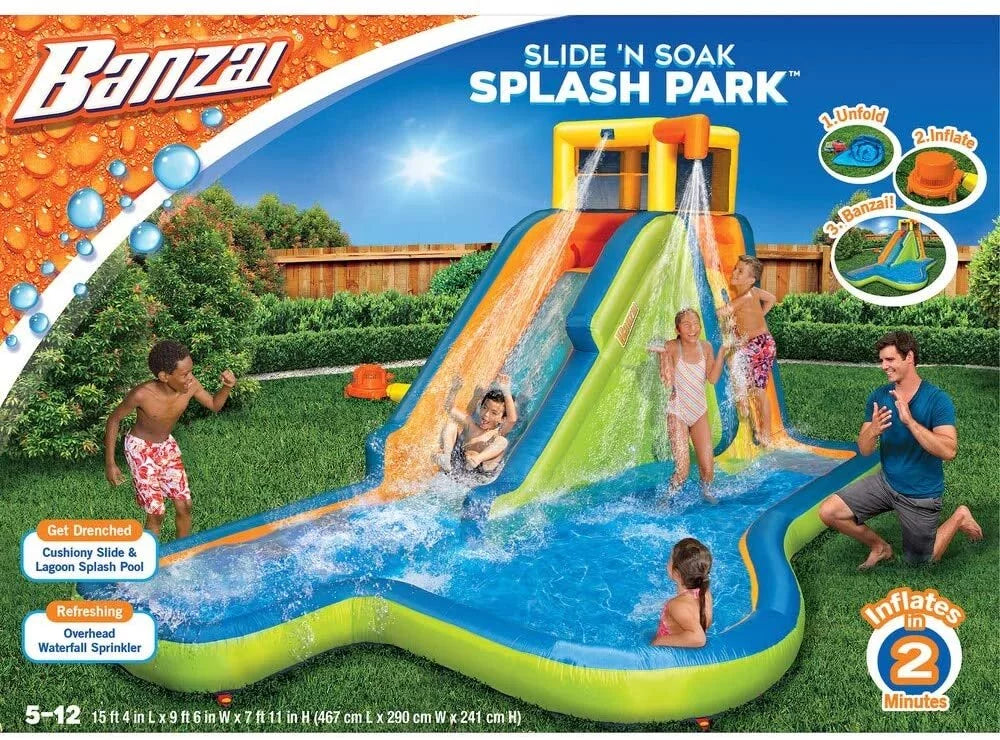 Park Soak 'N Inflatable Banzai liquid Slide Part Splash