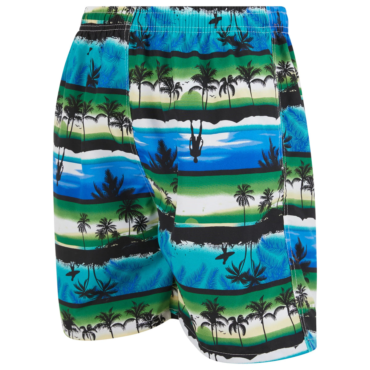 Large Lining, Shorts, Sunset/Fruits, iBerryNY Mesh Beach Swimming Palm Trunks Mens 2 Pairs,