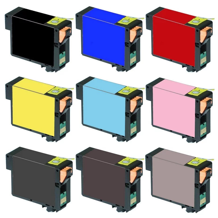 (NO. Combo R3000 157) Photo for Pack PrinterDash (PBK/C/M/Y/LC/LM/LBK/MBK/LLBK) (T157CMYLCLMPLMBLLBK) Inkjet Stylus Replacement