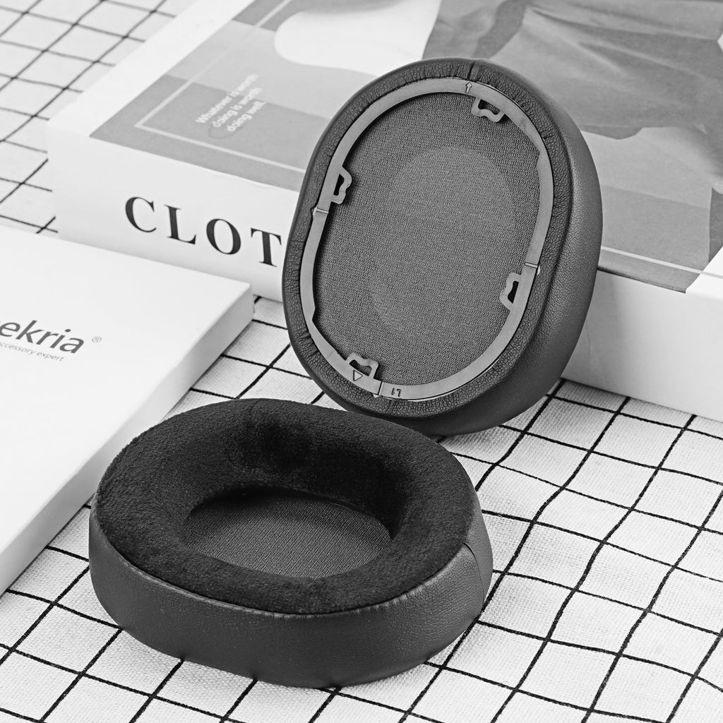 Ear Velour Pads (Black) HS55, Parts Corsair Cushions, for Cups Geekria Cover Ear Comfort HS65 Headphones Replacement Hybrid Repair Ear Earpads, Headset